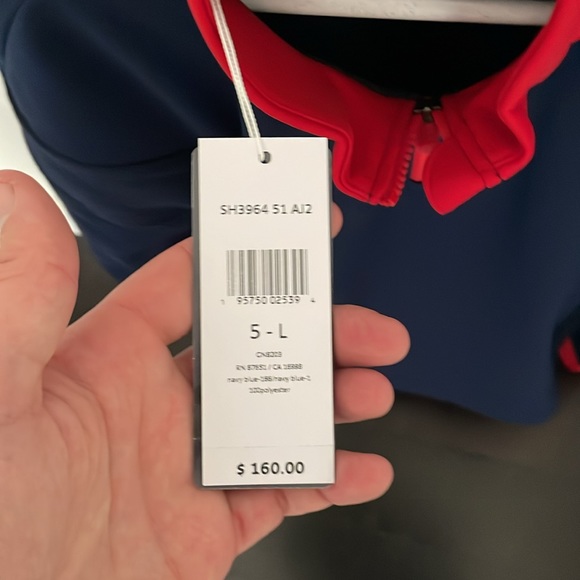 NWT Lacoste Large U.S. Presidents Cup Navy Quarter Zip - Picture 3 of 7